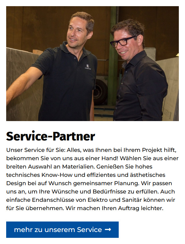 fugenlose Bäder aus Keramik